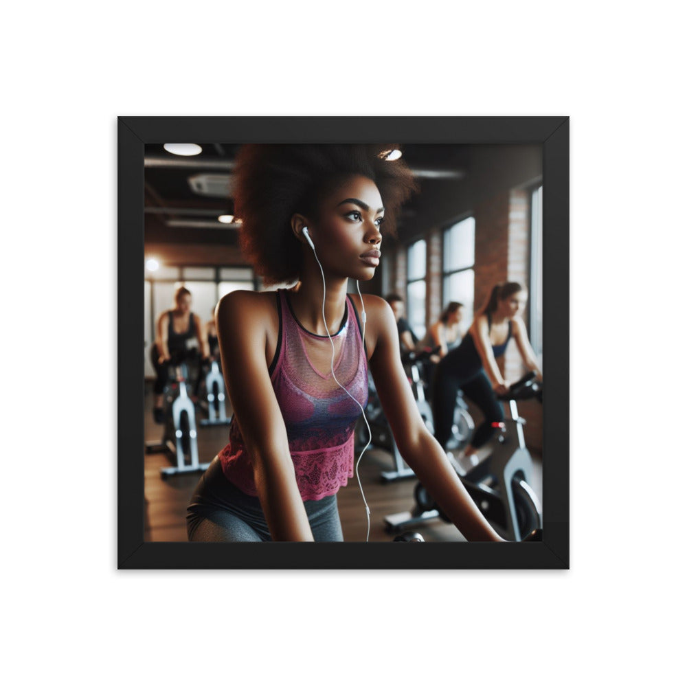 Woman in Spin Class