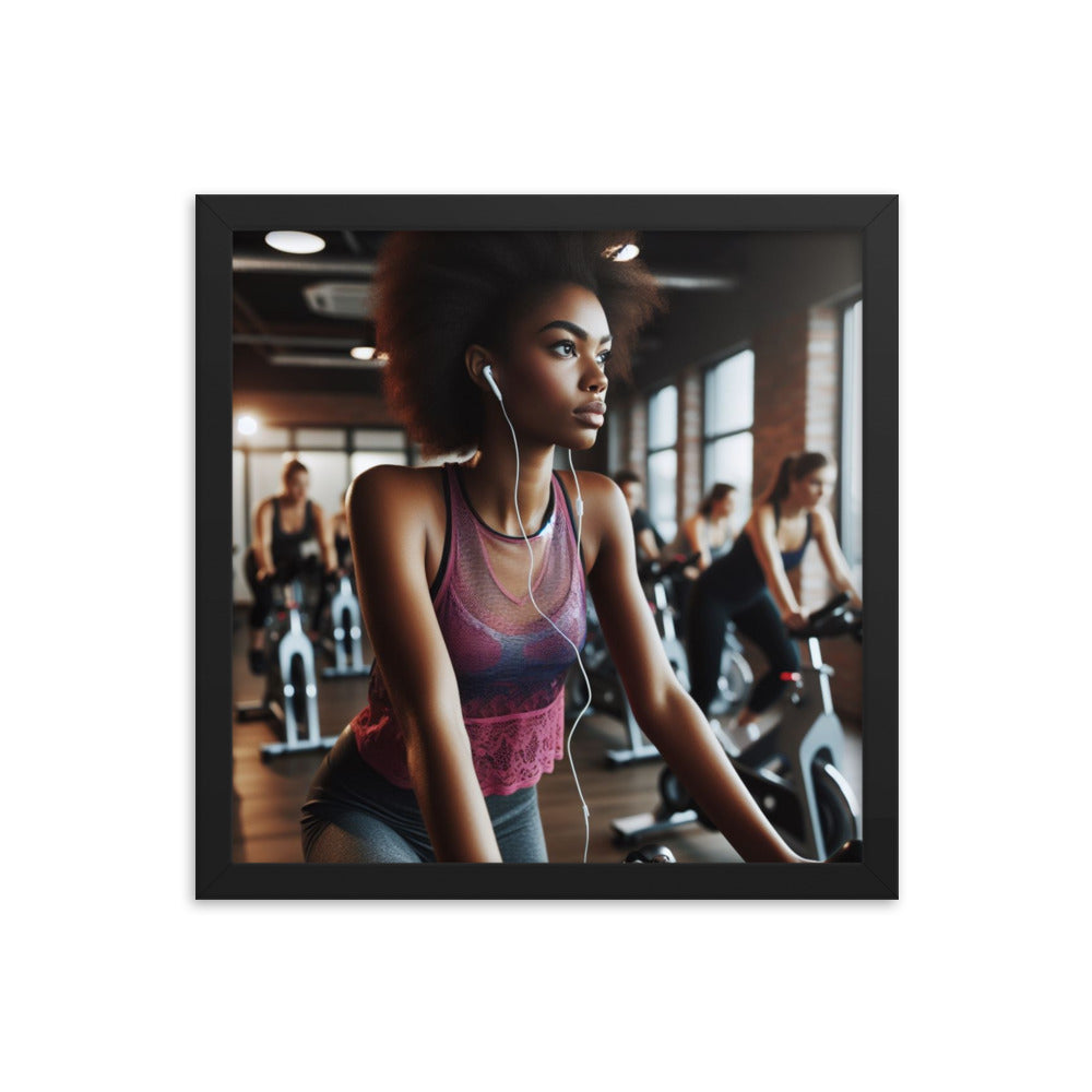 Woman in Spin Class