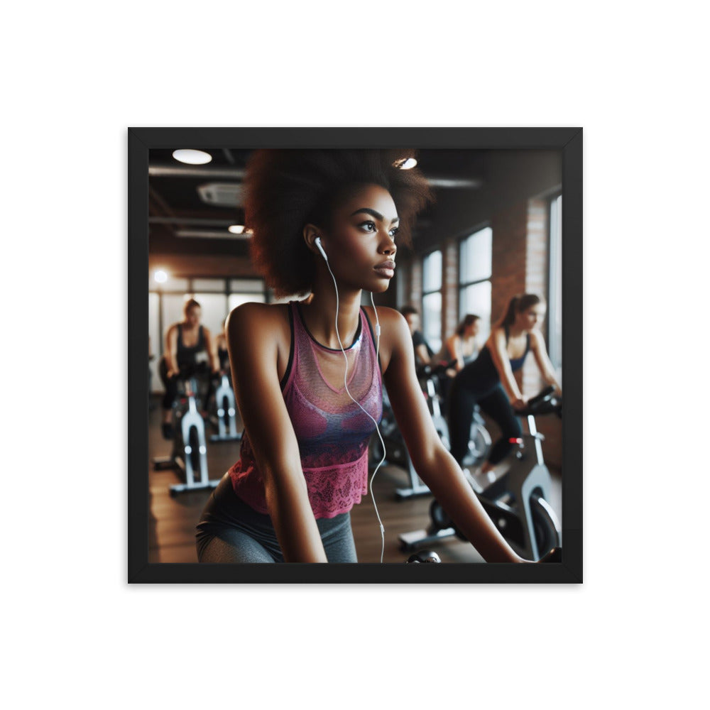 Woman in Spin Class