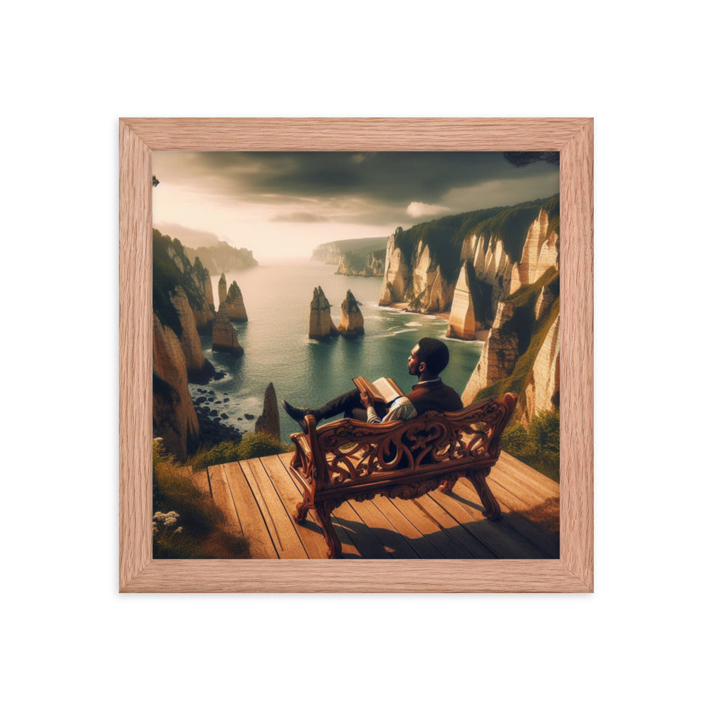 Man Reading on a Cliff