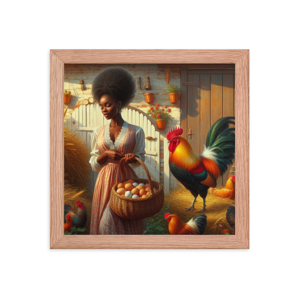Woman Collecting Eggs