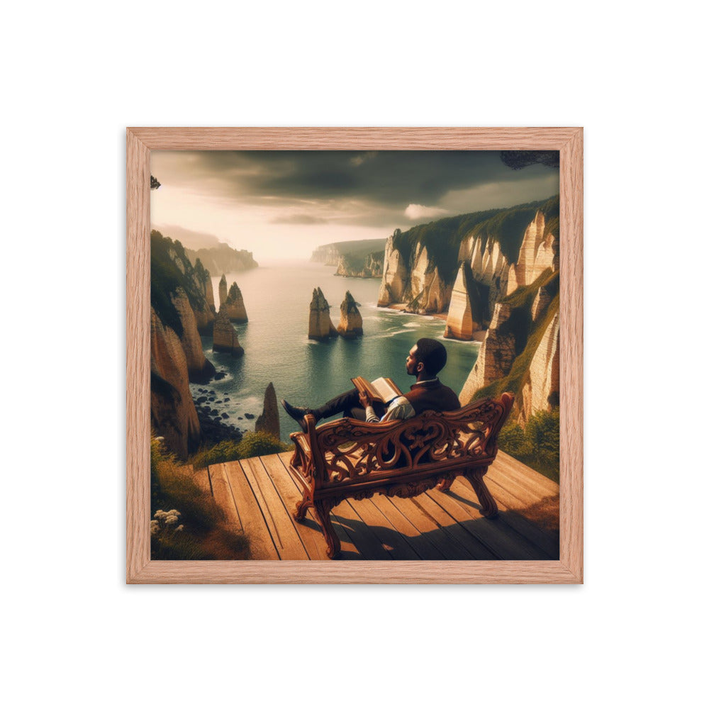 Man Reading on a Cliff