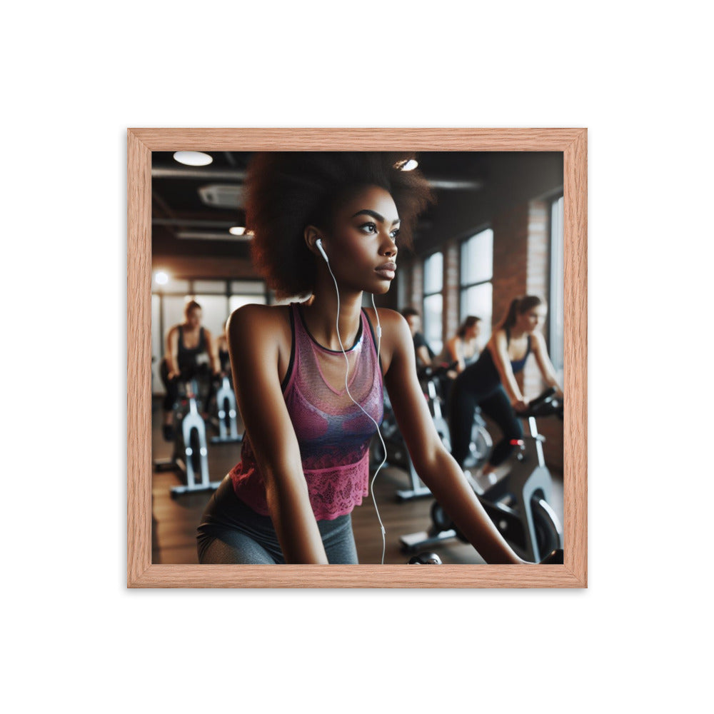 Woman in Spin Class