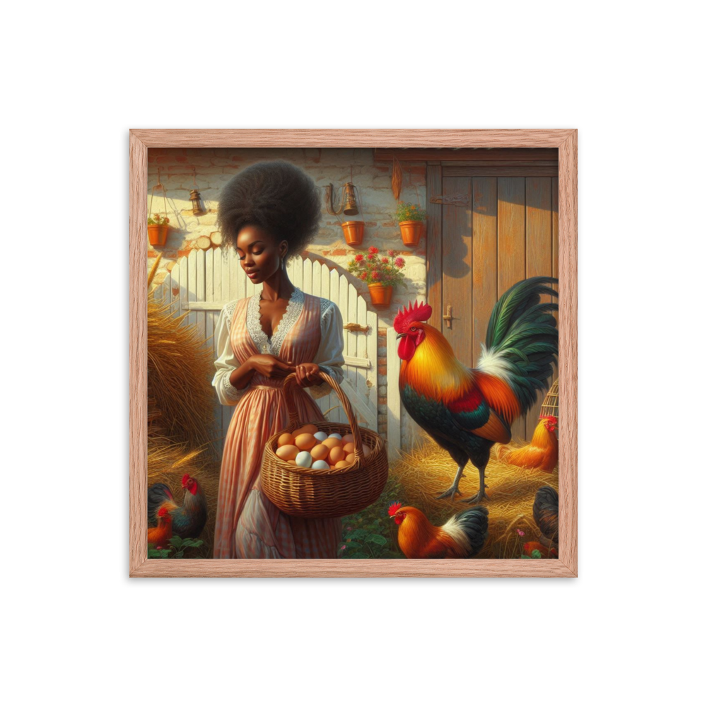 Woman Collecting Eggs