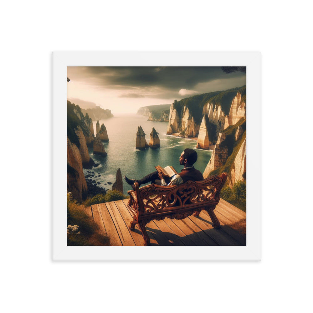 Man Reading on a Cliff