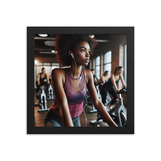 Woman in Spin Class