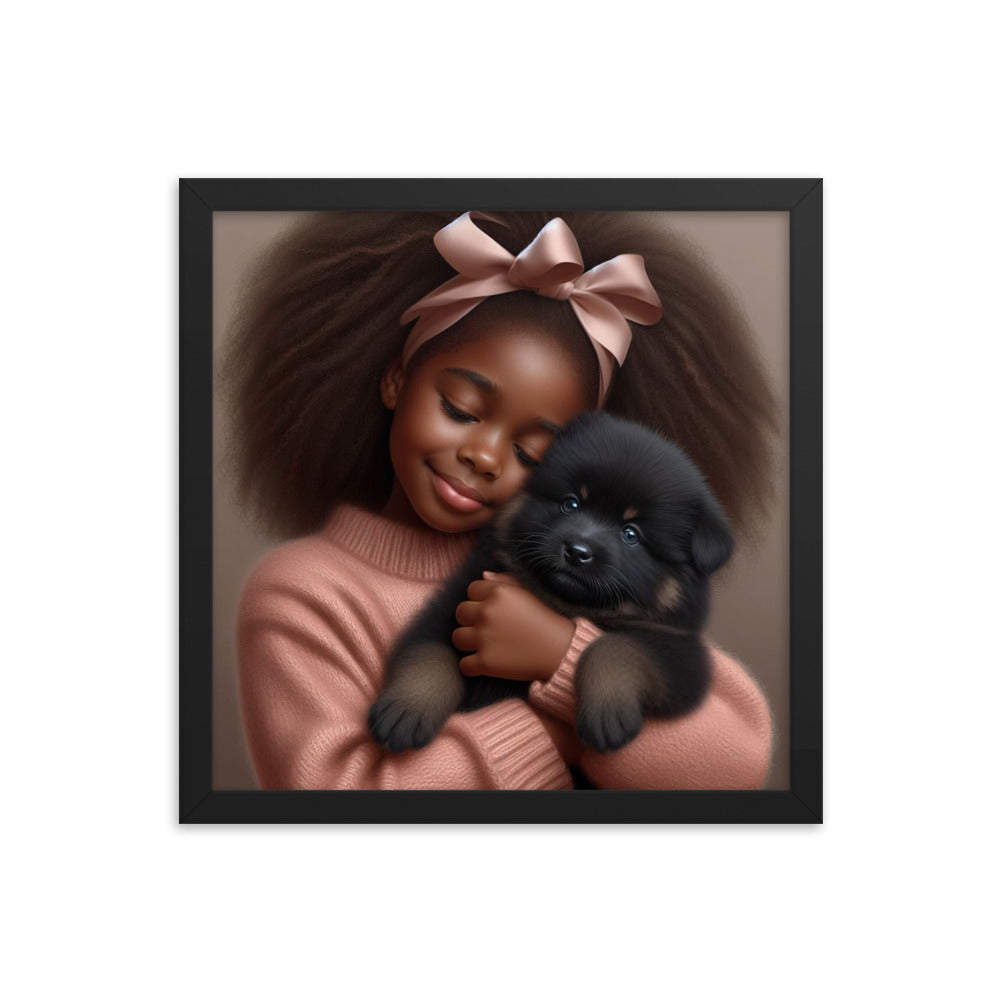 Girl with Puppy