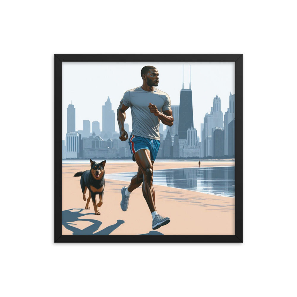 Man Running on Beach