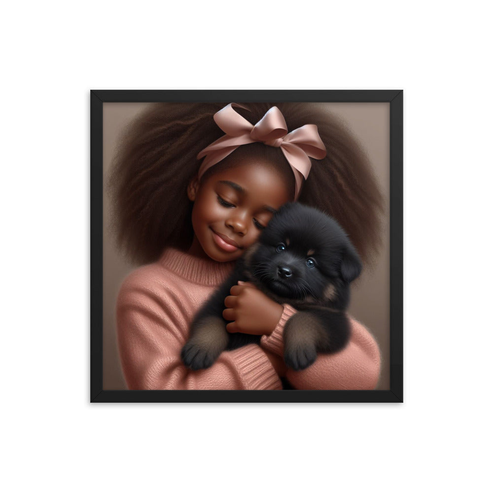 Girl with Puppy