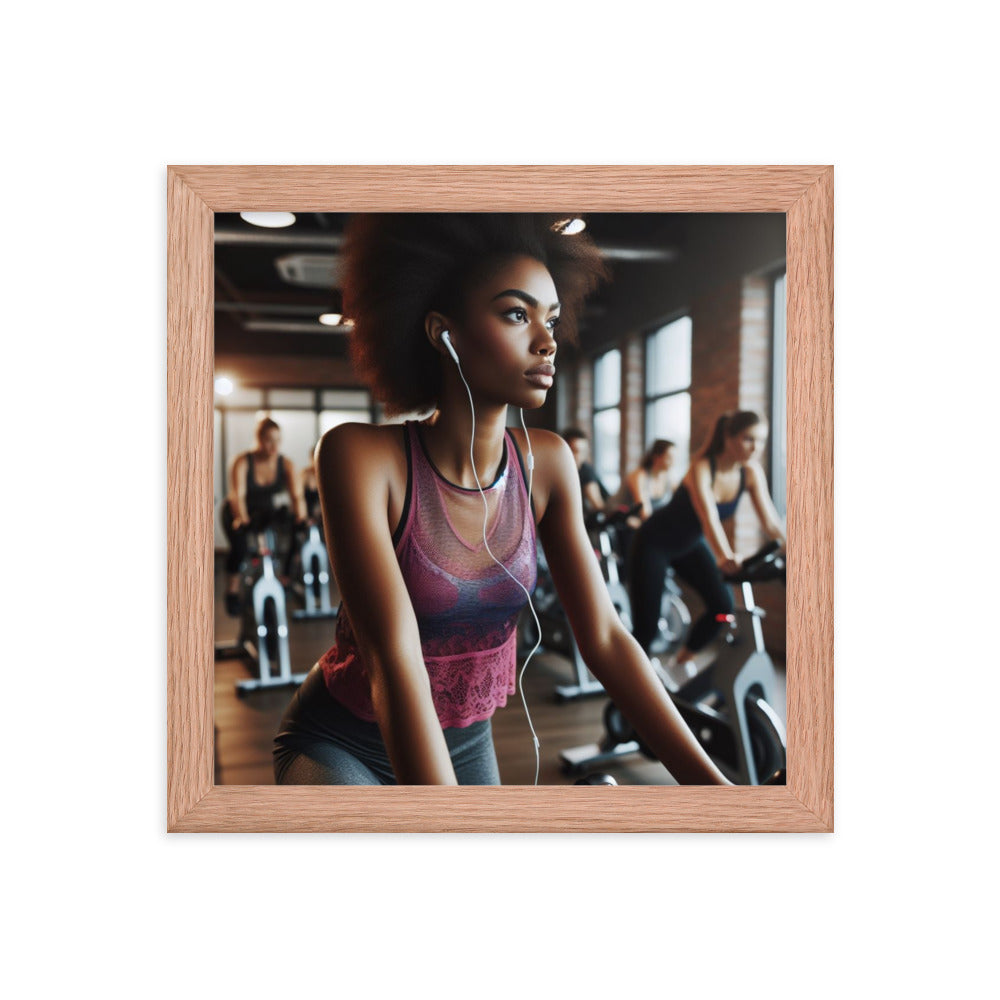 Woman in Spin Class