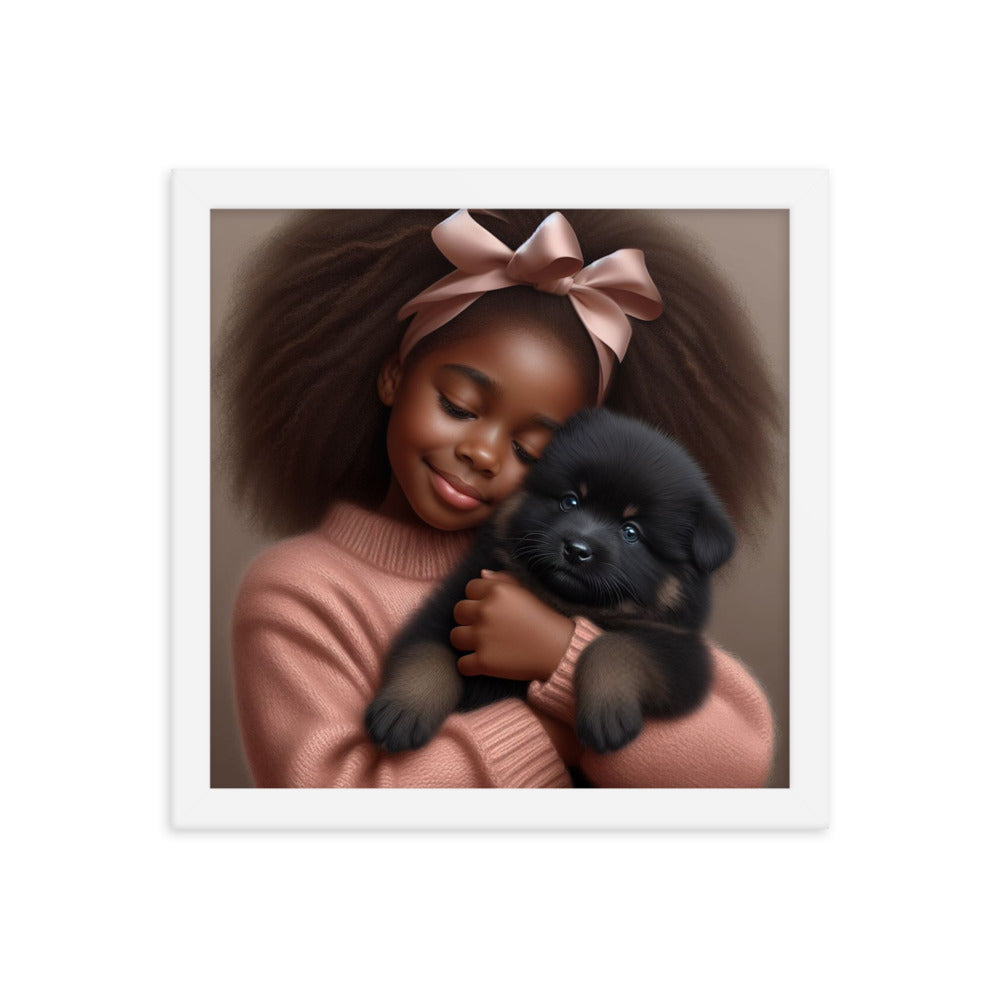 Girl with Puppy