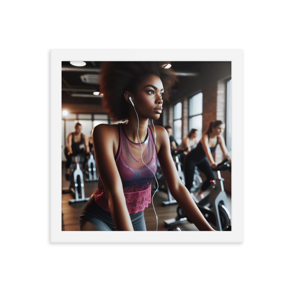 Woman in Spin Class