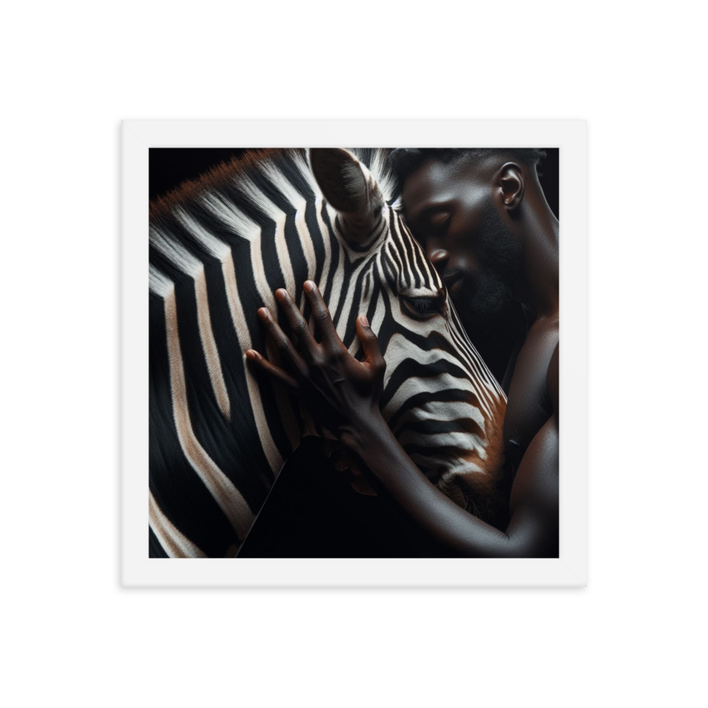 Man with Zebra